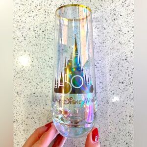 Disney 50th anniversary champagne flute, glass. Never used. Brand new.